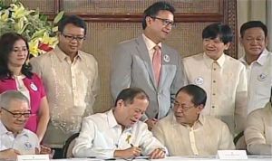 Pres. Aquino signing Enhanced Basic Education Act (K to 12)